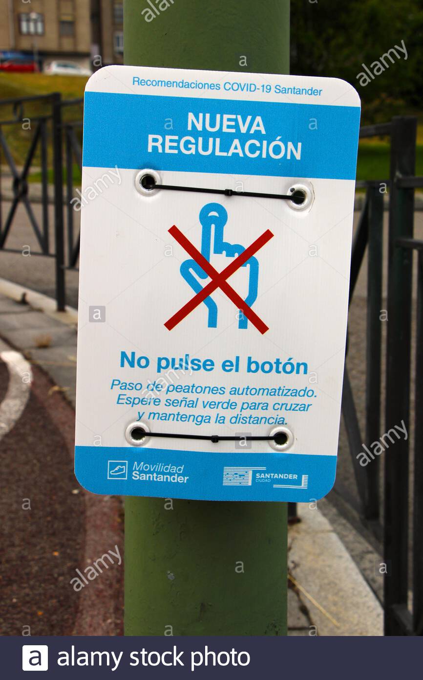 senal para dejar de usar los botones peatonales del semaforo durante el bloqueo de covid 19 no pulse el boton no pulse el boton 2bwmn76