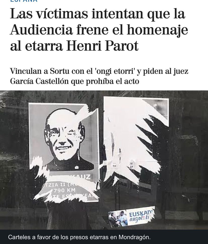 POR FIN SUSPENDEN EL HOMENAJE A UN MERCENARIO DE ETA… PERO NO GRACIAS A LOS JUECES