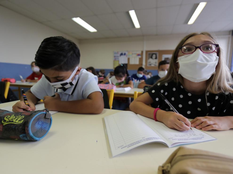 clase en un colegio en niza