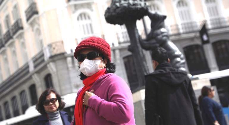 coronavirus sol madrid mascarilla reuters