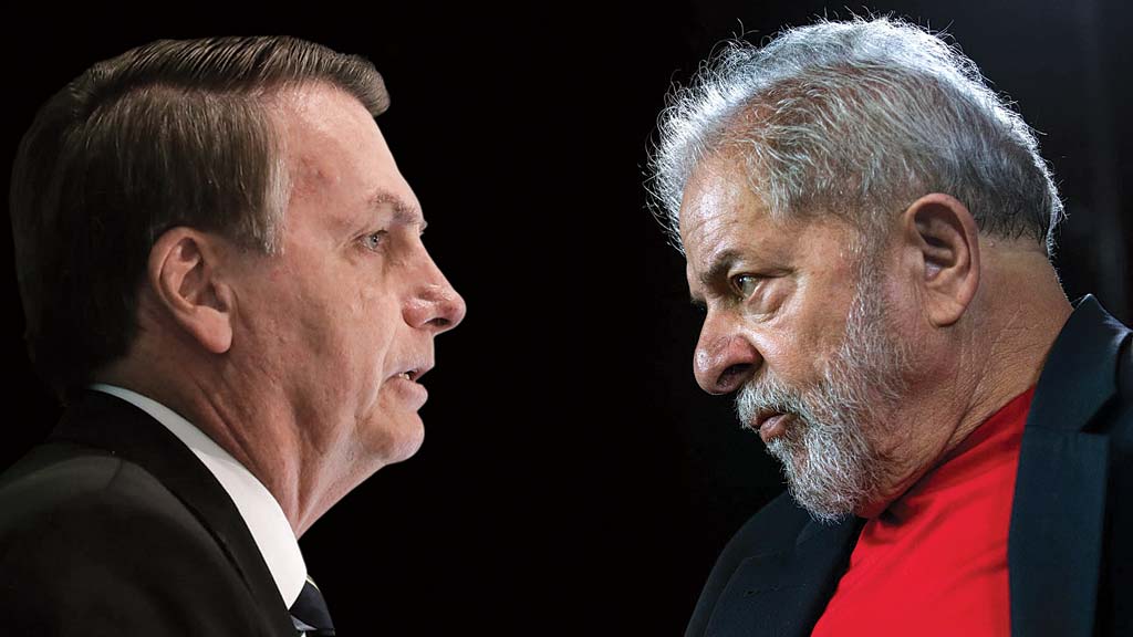 bolsonaro y lula en este montaje fotografico