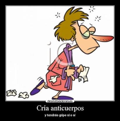 9456 sick woman with the flu walking around with a runny nose and tissues