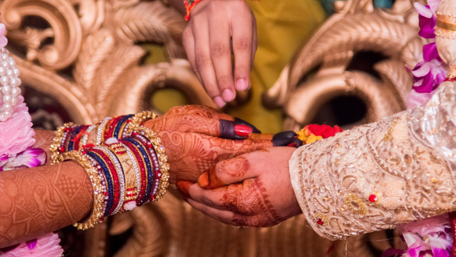 imagen de archivo de una boda india