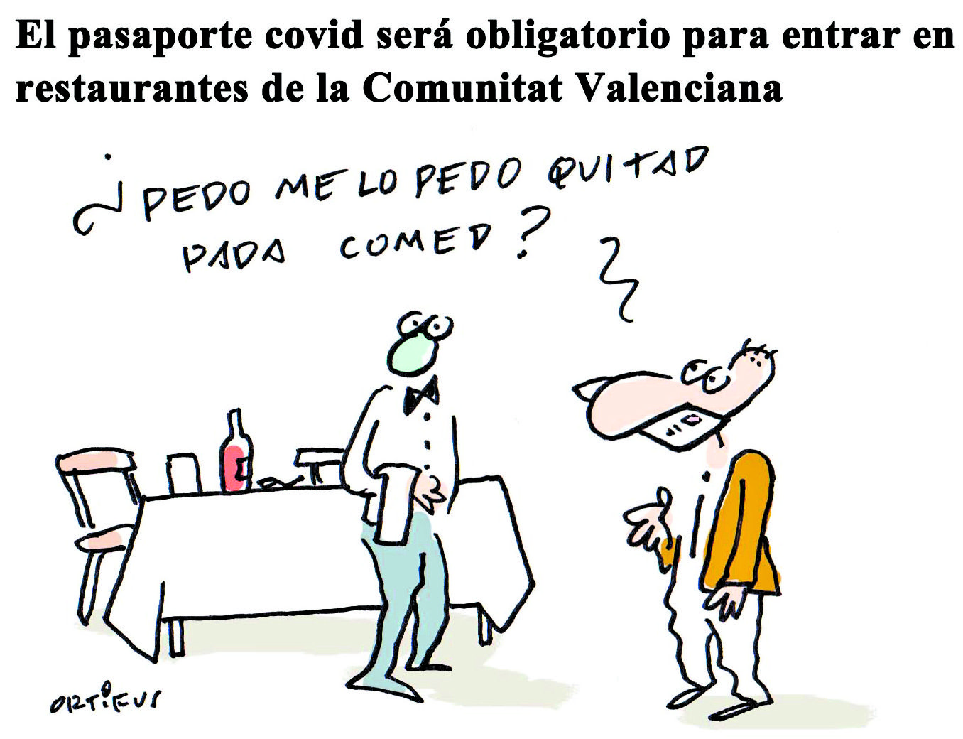 Chiste pasaporte covid