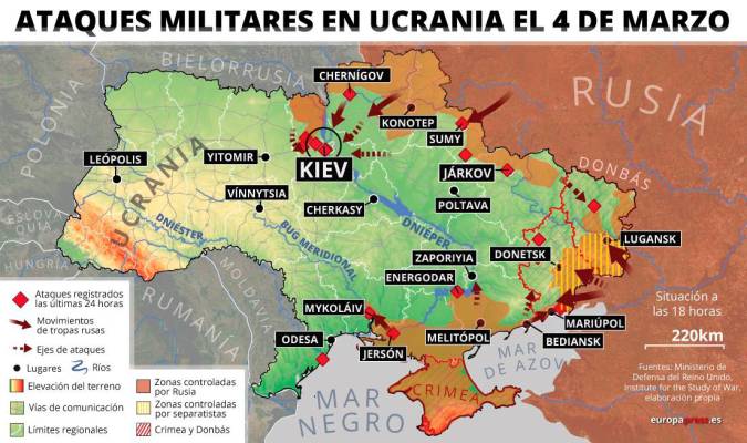 europapress 4290678 mapa ataques militares ucrania marzo 2022 estado 1800 horas autoridades ucrania 20795534 20220305081357