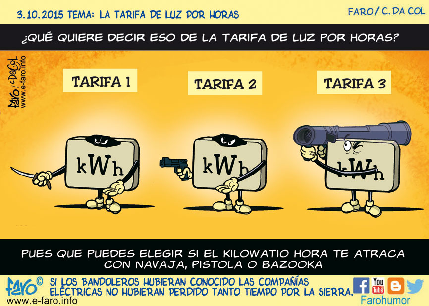 151003 FB tarifa luz hora atraco navaja bazzoka kWh kilowatio hora