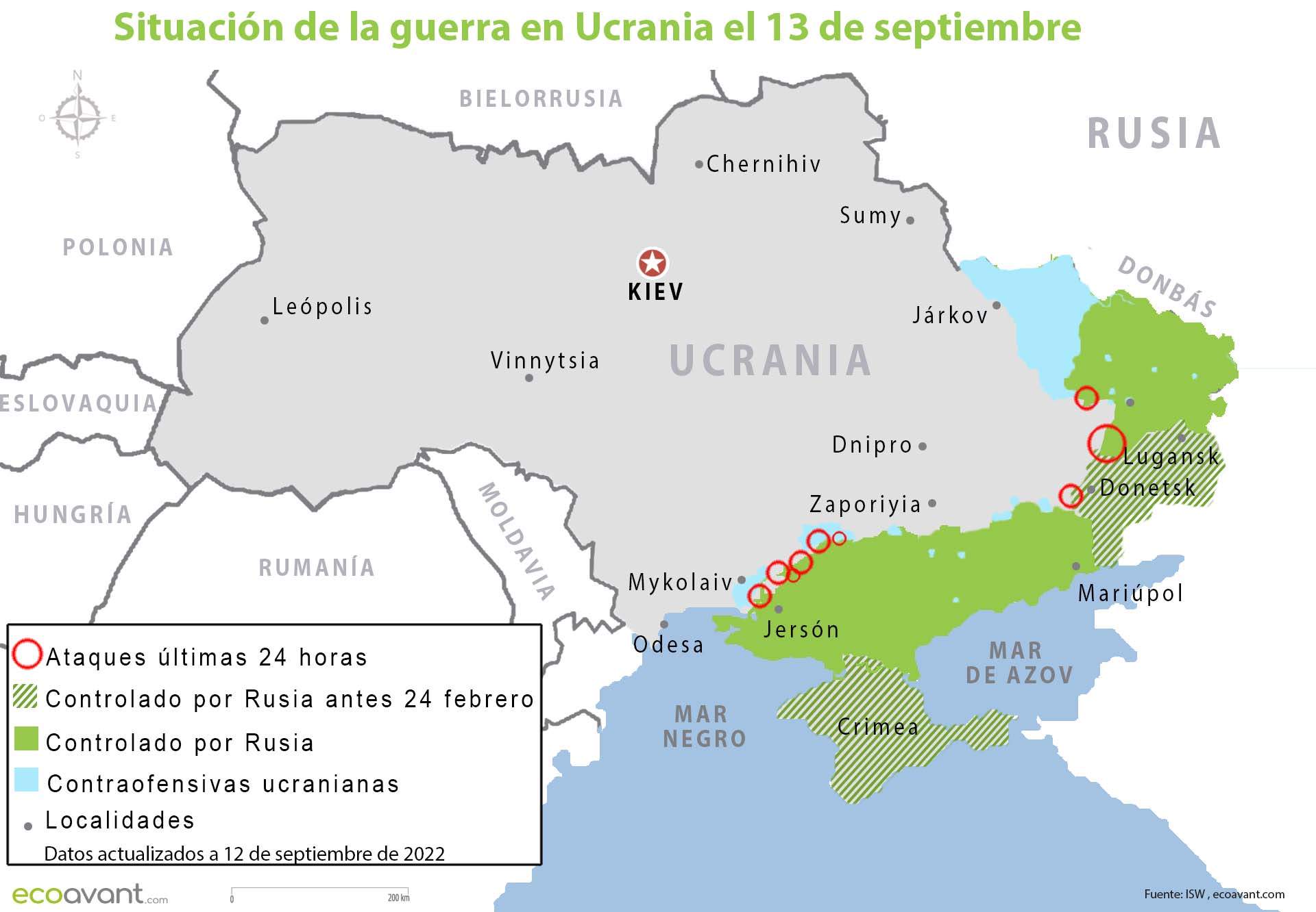 situacion de la guerra en ucrania el 13 de septiembre de 2022