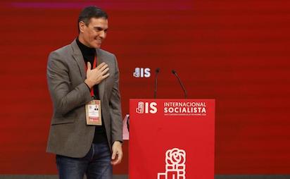 Y PEDRO I EL SÁNCHEZ LLEGO A PRESIDENTE DE LA INTERNACIONAL SOCIALISTA