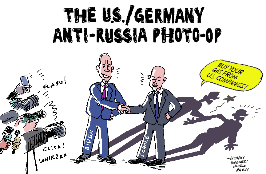 cartoon on USgermany anti Russia TM