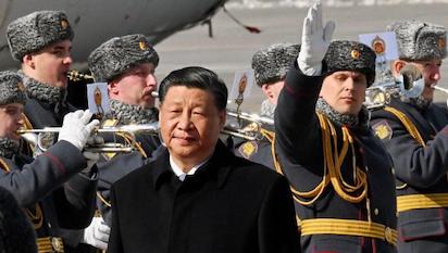 xi jinping en su visita a moscu para reunirse con el kremlin