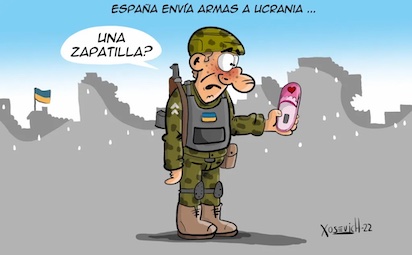 chiste Espana envia armas a ucrania guerra rusia humor Xosevich 22