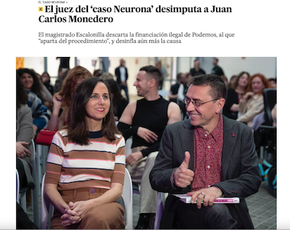 MONEDERO DESIMPUTADO: SEGÚN EL JUEZ NO HABÍA NADA