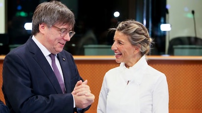 LA VICEPRESIDENTA SE VA A SUPLICAR A PUIGDEMONT SU VOTO