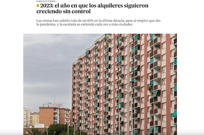 LOS ALQUILERES SIGUEN SUBIENDO EN ESPAÑA