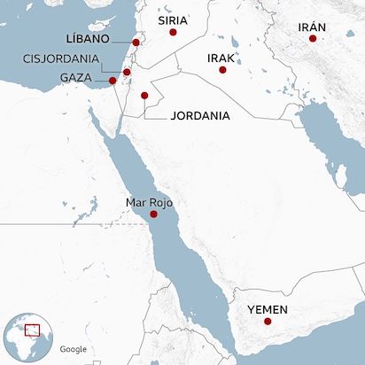 mapa gaza