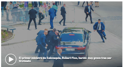 GRAVE EL PRIMER MINISTRO ESLOVACO: LE DISPARÓ UN ESCRITOR DE 71 AÑOS