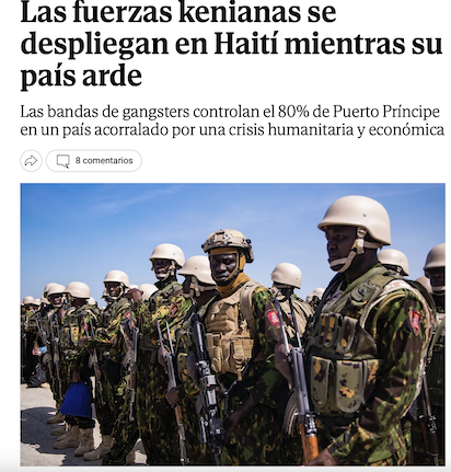 KENIATAS PARA PACIFICAR HAITI, PAGADOS POR EEUU: ¿Y KENIA?
