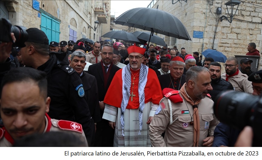 GUERRA HAMAS-ISRAEL: el patriarca católico de Jerusalén por fin ha dicho algo