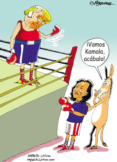 KAMALA TRUM PCARICATURA