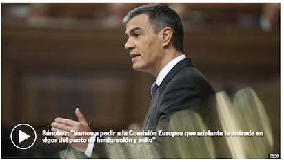 SANCHEZ EL ASTUTO: “ONE POINT” POR SU POSTURA ANTE LA INMIGRACIÓN