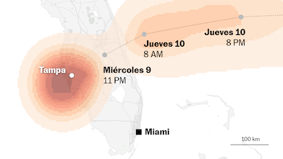 PASÓ EL HURACÁN MILTON Y SE CONVIRTIÓ EN TORMENTA