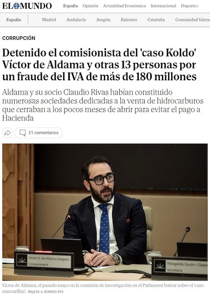 SIGUE EL CASO KOLDO: AHORA 180 MILLONES