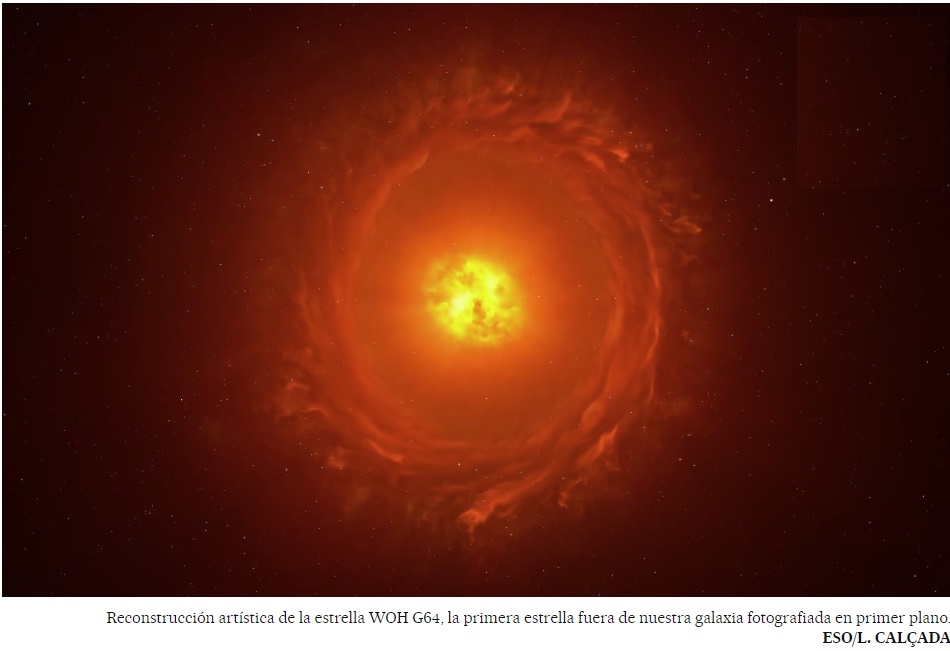 FOTOGRAFÍAN UNA ESTRELLA QUE AGONIZA