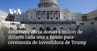 DONACIONES PARA LA CEREMONIA DE TRUMP