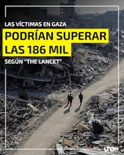 THE LANCET VUELVE A MULTIPLICAR LOS MUERTOS EN GAZA