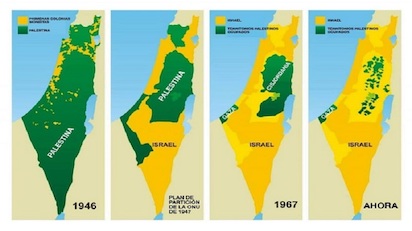 mapa israel palestina