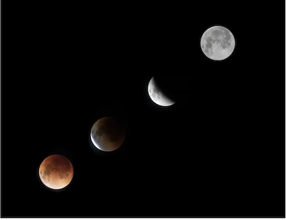 ECLIPSE DE LUNA. ¿A VER SI LA LUNA TAMBIÉN ES PLANA?