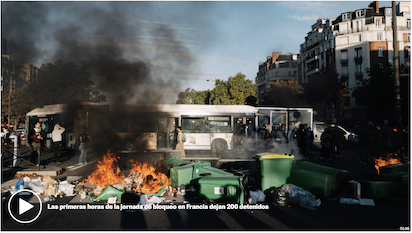 DISTURBIOS EN FRANCIA CONTRA EL GOBIERNO… AQUÍ NO ¿VERDAD?