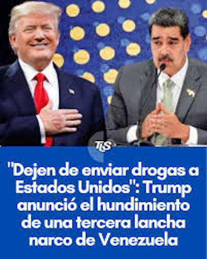 TRUMP SIGUE PERSIGUIENDO LA DROGA HUNDIENDO BARCOS