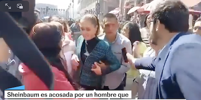 INCREIBLE: ACOSAN A LA PRESIDENTA DE MÉJICO… ¿Y EL SERVICIO DE SEGURIDAD?