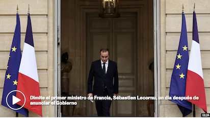FRANCIA: PRIMER MINISTRO EXPRES… DURÓ UN DÍA