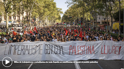 ESPAÑA: LOS SINDICATOS LLAMAN A LA HUELGA POR LA GUERRA DE GAZA