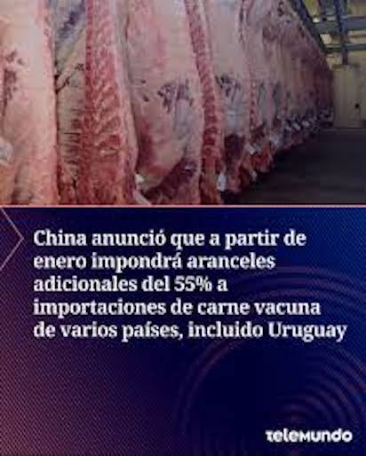 AHORA ES CHINA LA QUE AMENAZA CON ARANCELES: ESTA VEZ EL VACUNO