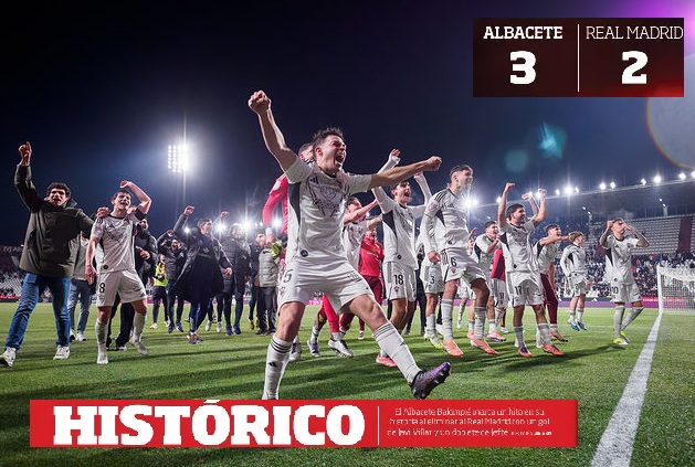 Y EL ALBACETE ELIMINÓ AL REAL MADRID DE LA COPA DEL REY