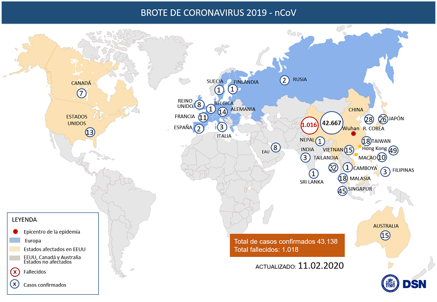 WEB MAPA CORONAVIRUS 11 DE FEBRERO