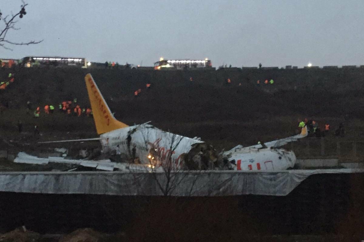 ESTAMBUL: ACCIDENTE AEREO SIN VICTIMAS MORTALES