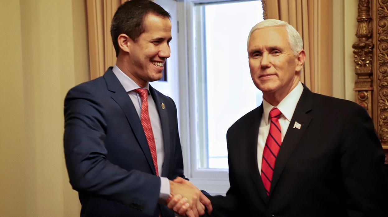 la reunion de trump y guaido protagonista en la portada en abc
