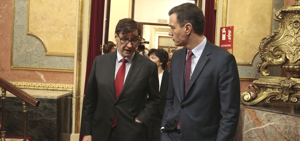 Salvador Illa y Pedro Sánchez