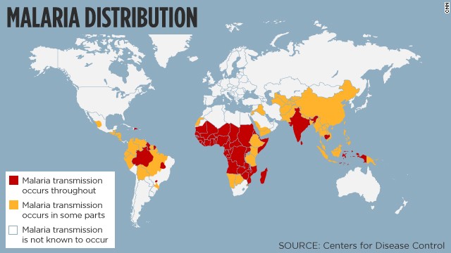 mapa de malaria en el mundo