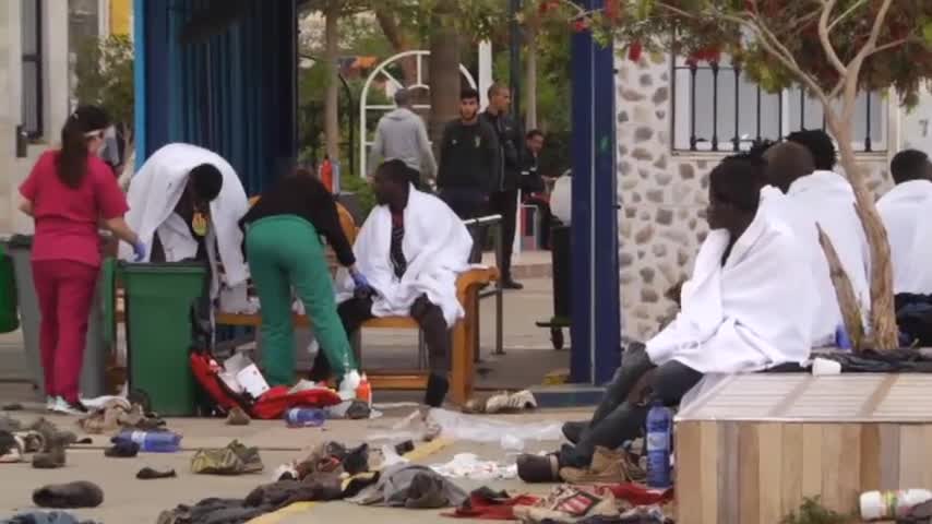 INTENTO DE SALTO MASIVO A LA VALLA DE MELILLA