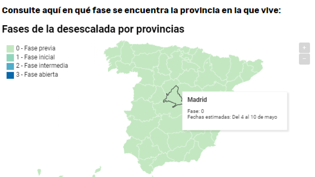 desescalada por provincias