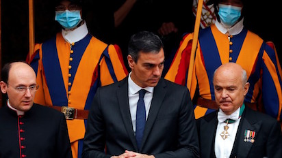 reunion de papa francisco con pedro sanchez duro mas de media hora abandona vaticano foto reuters 1