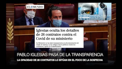IGLESIAS: DE ADALID DE LA TRANSPARENCIA Y OCULTAR 26 CONTRATOS