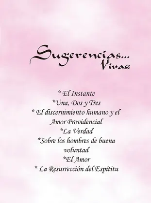 SUGERENCIAS VIVAS